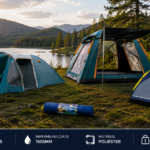 Barraca de camping impermeável para família