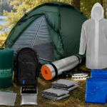 Kit Legendarios Barraca Mochila Bastão Caminhada Saco Dormir