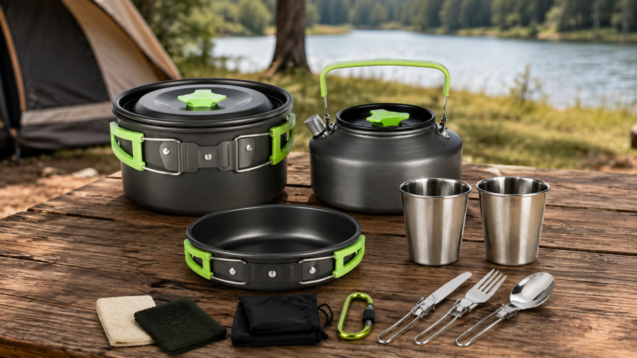 Kit Panelas Camping Cooking Set com Chaleira É Bom Vale a Pena Comprar?