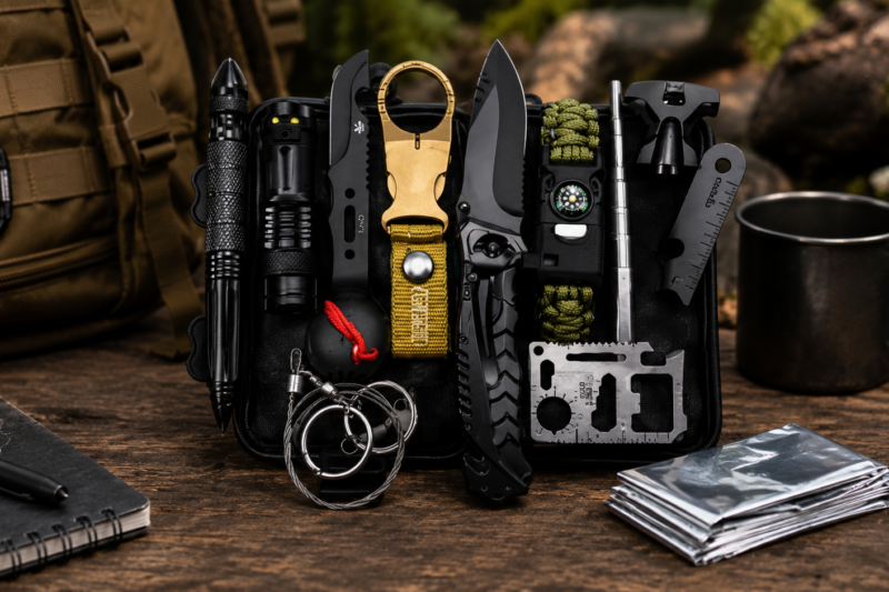 Kit de Sobrevivência de Emergência para Acampamento