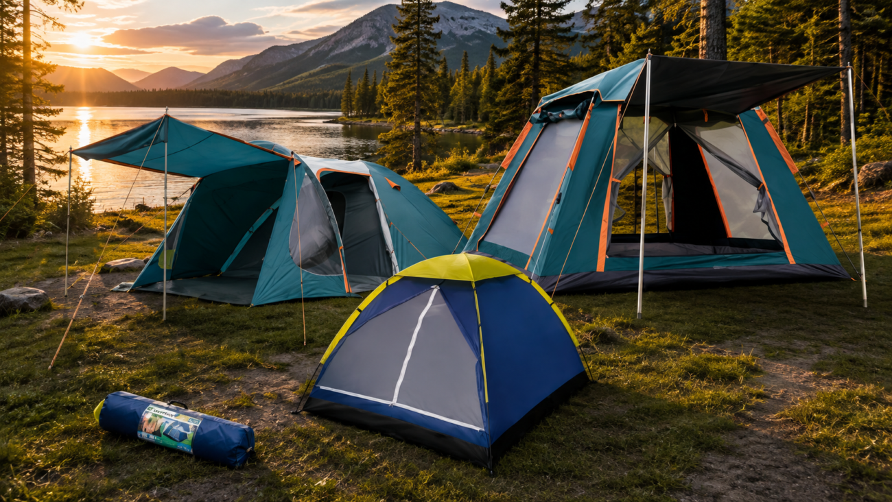 Barraca de camping para família grande