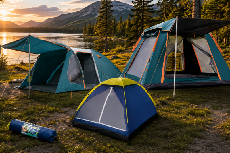 Barraca de camping para família grande