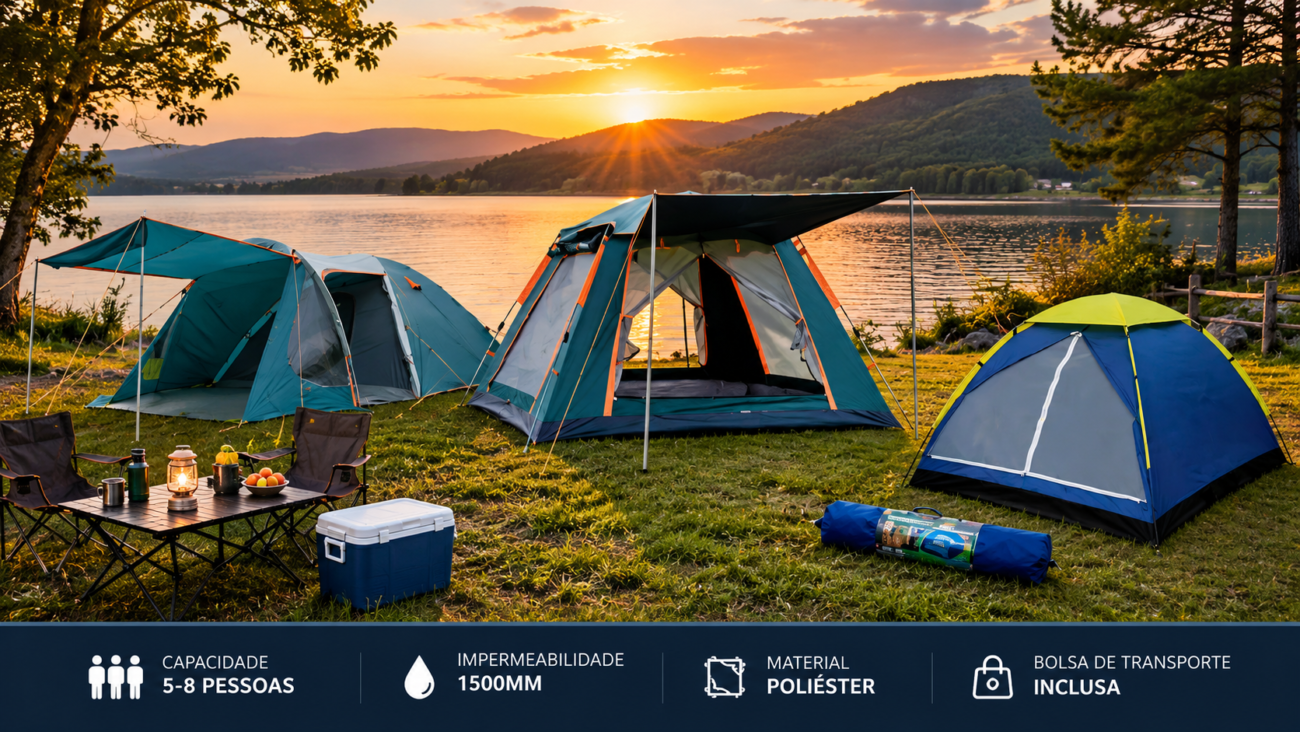 Barraca de camping para 5 a 9 pessoas