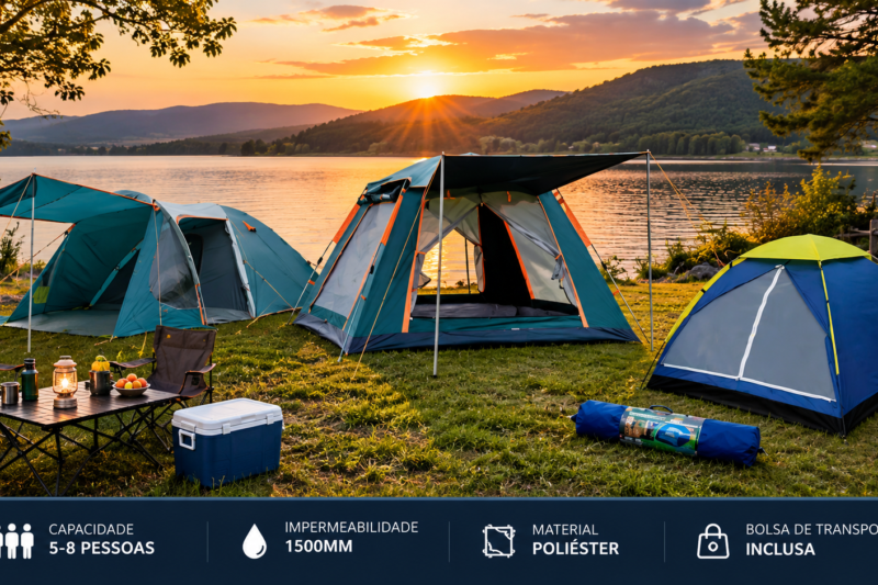 Barraca de camping para 5 a 9 pessoas